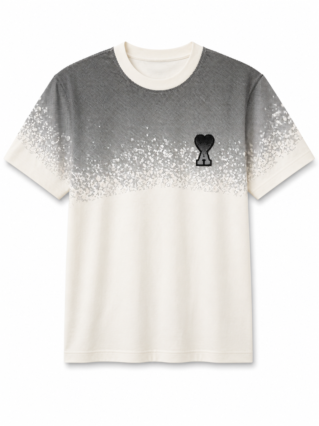 Мъжка тениска Ami Paris Heart Logo – White/Grey