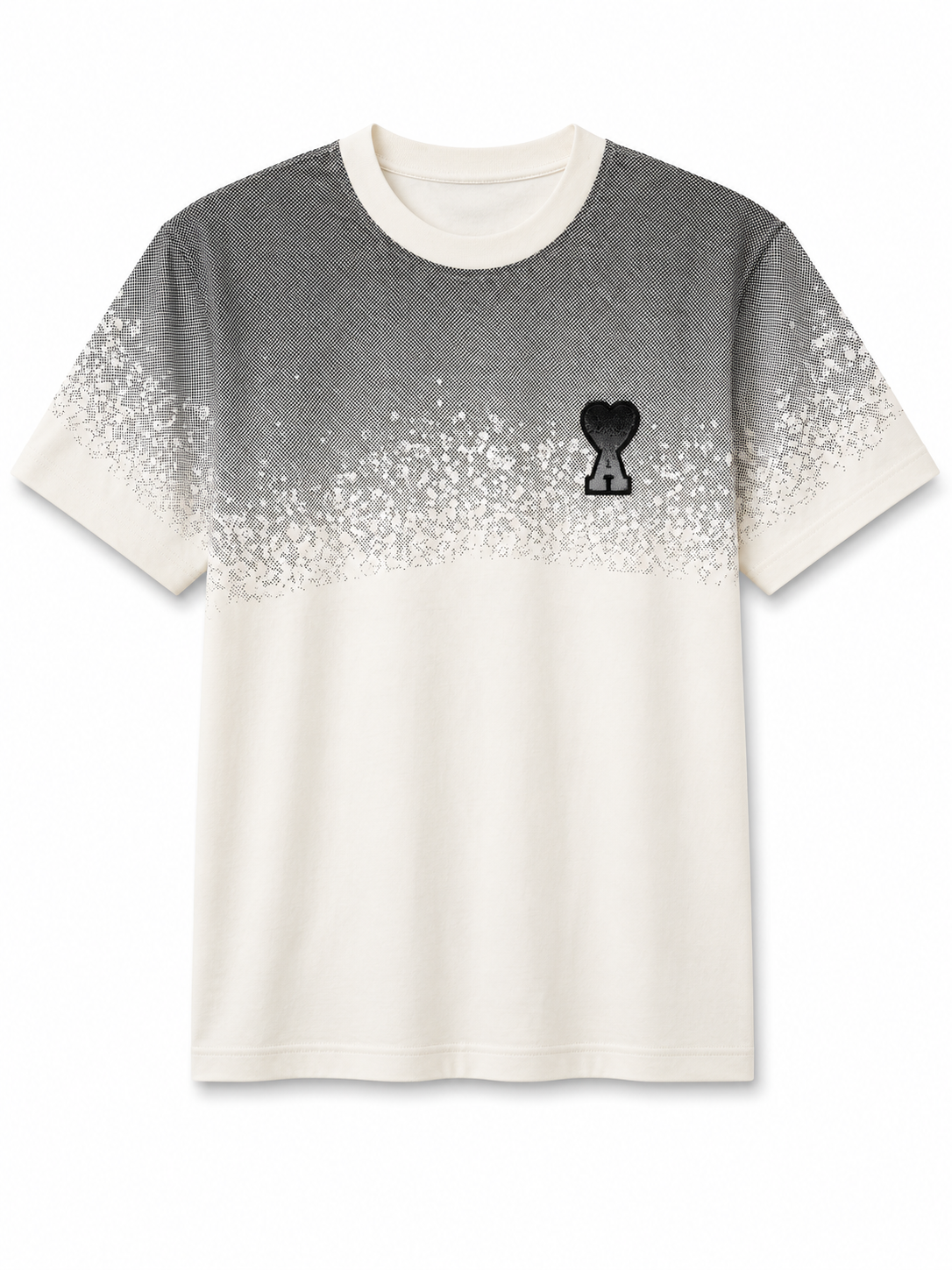 Мъжка тениска Ami Paris Heart Logo – White/Grey