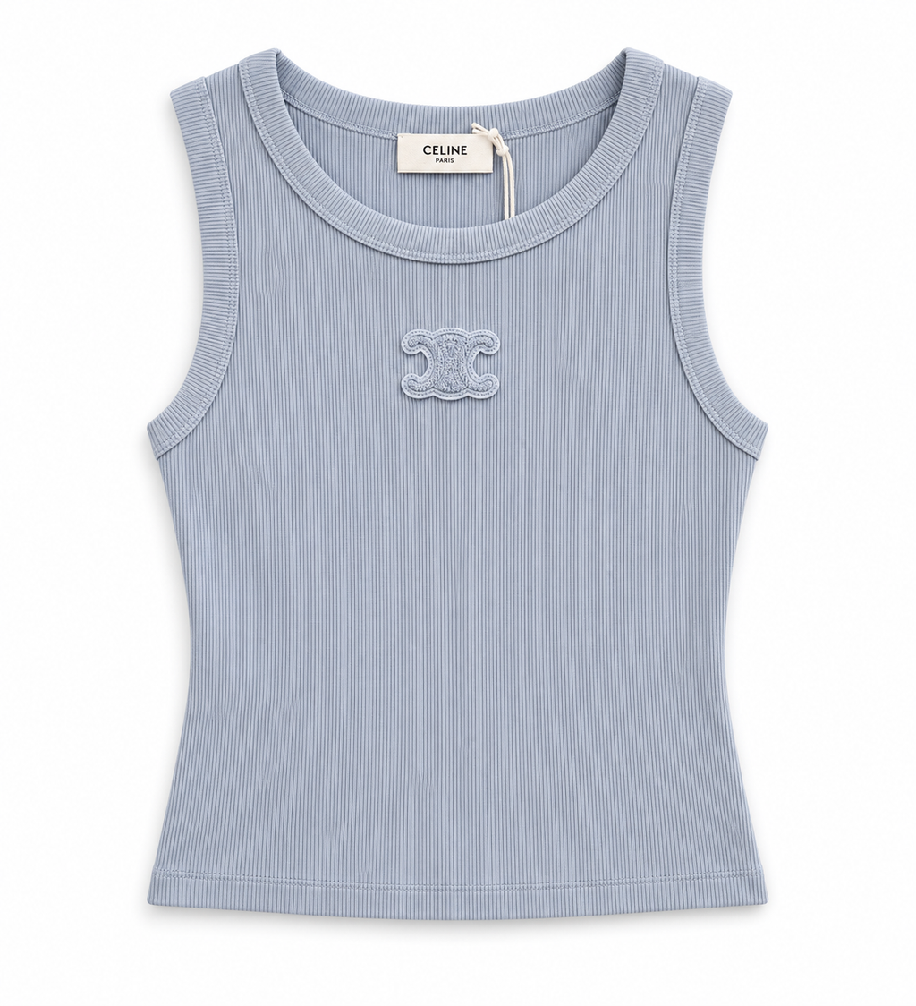 Дамски топ Celine Ribbed Tank Top – Baby Blue