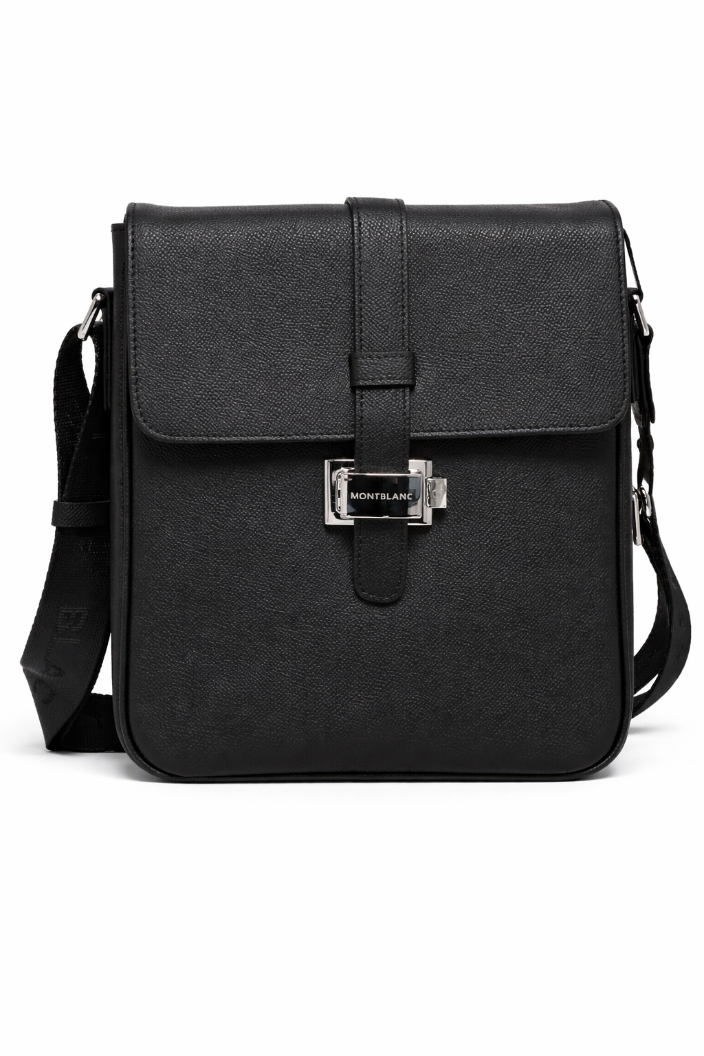 Мъжка кожена чанта Montblanc – Men’s Black Leather Crossbody Bag