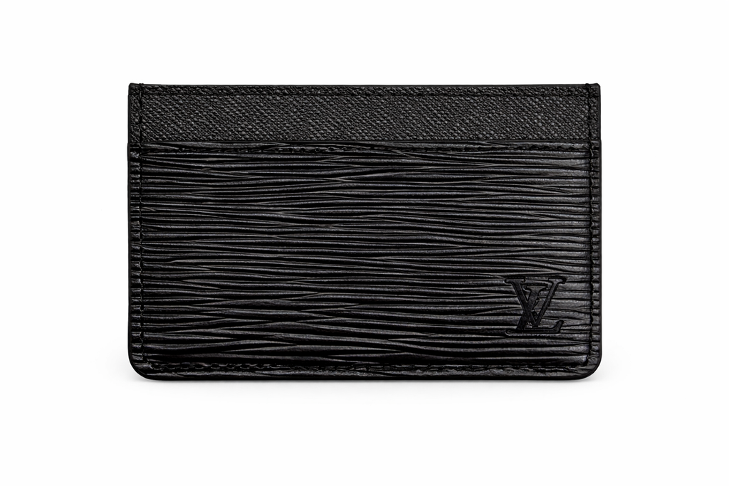 Pánsky držiak na karty Louis Vuitton Epi Leather Card Holder – čierny