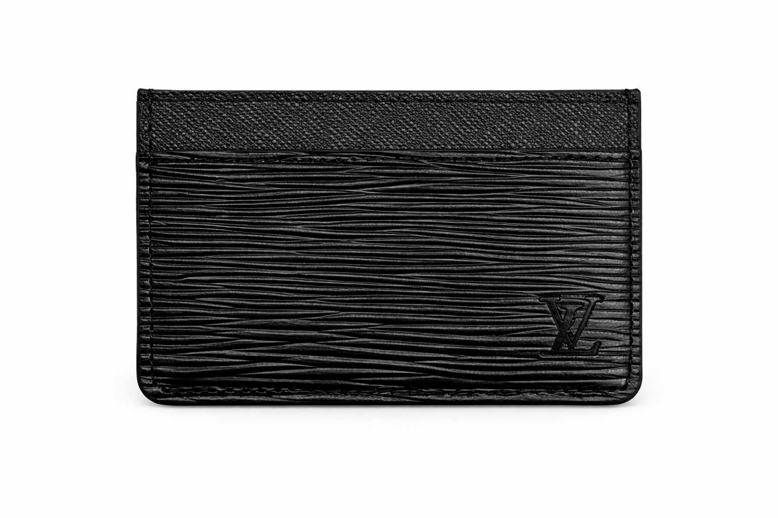 Pánsky držiak na karty Louis Vuitton Epi Leather Card Holder – čierny