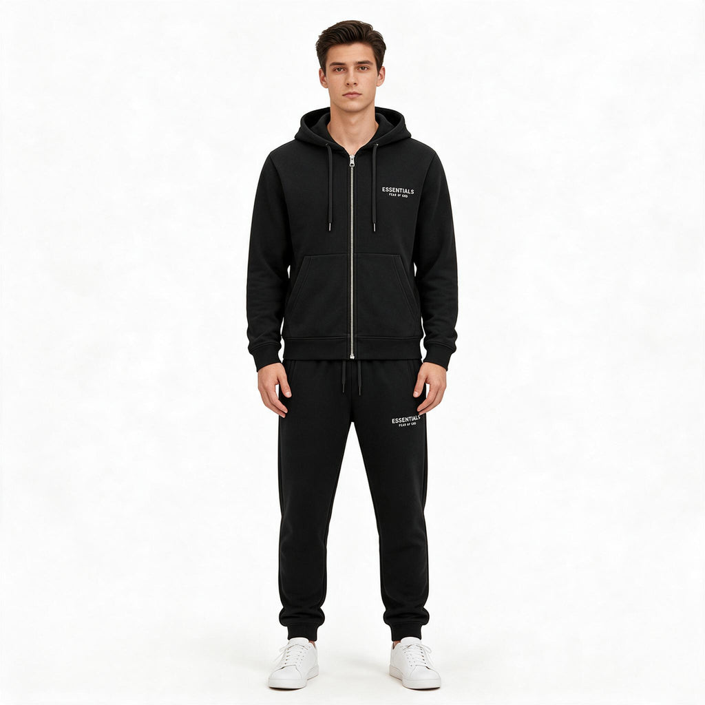 Мъжки спортен комплект Essentials Fear of God – черен