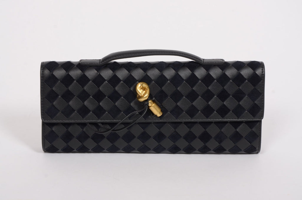 Дамска чанта клъч Botega Venetta от естествена кожа