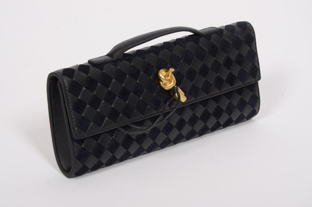 Дамска чанта клъч Botega Venetta от естествена кожа