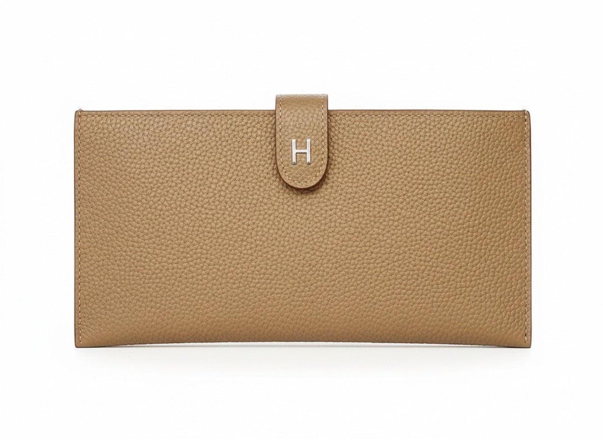 Дамски портфейл Hermes – кафяв естествена кожа