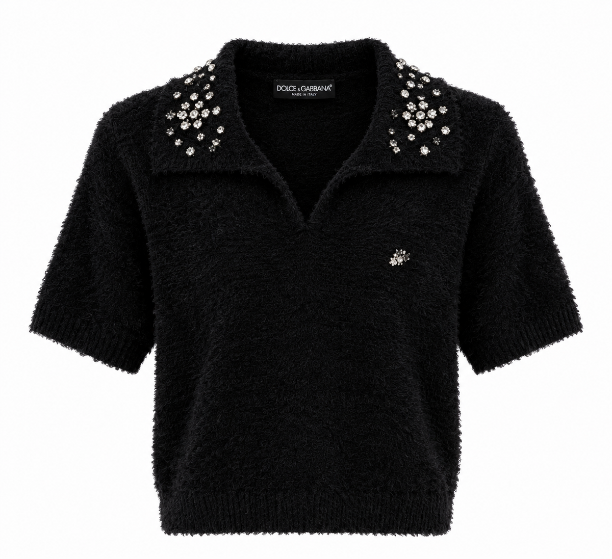 Дамска плетена блуза Dolce & Gabbana с кристални детайли (Copy)