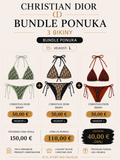 Christian Dior Bundle ponuka – 3 dámske bikiny veľkosť L za zvýhodnenú cenu 110 €
